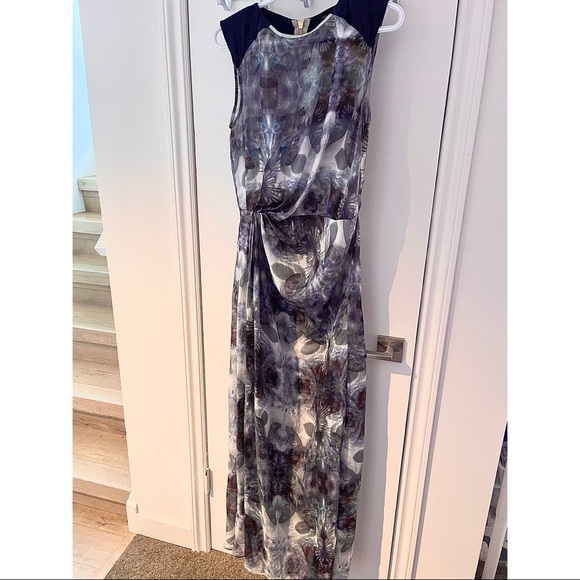 Ted Baker London Navy floral sheer maxi dress TB 2 - Picture 4 of 5